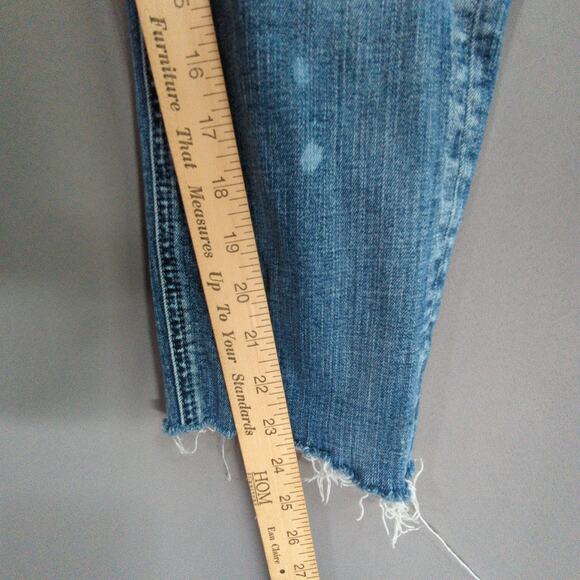 Silver Jeans Womens 28x25 Blue Sam Distressed Stretch Raw Hem - Picture 7 of 10